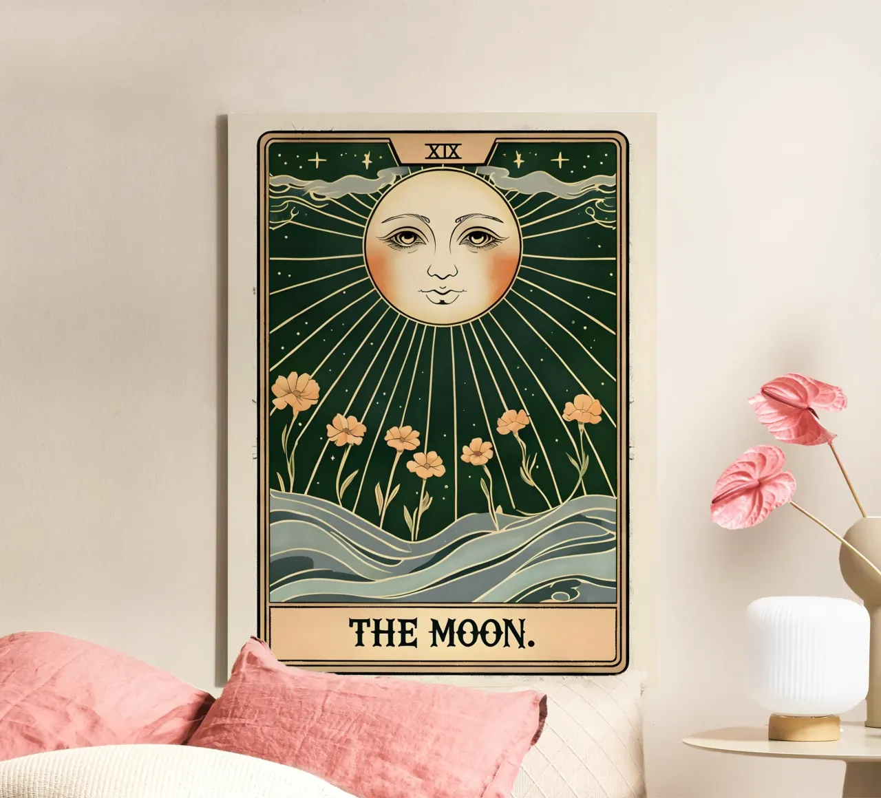 La Luna Vintage tela con Cornice a cassetta da RETRO VINTAGE EDITION