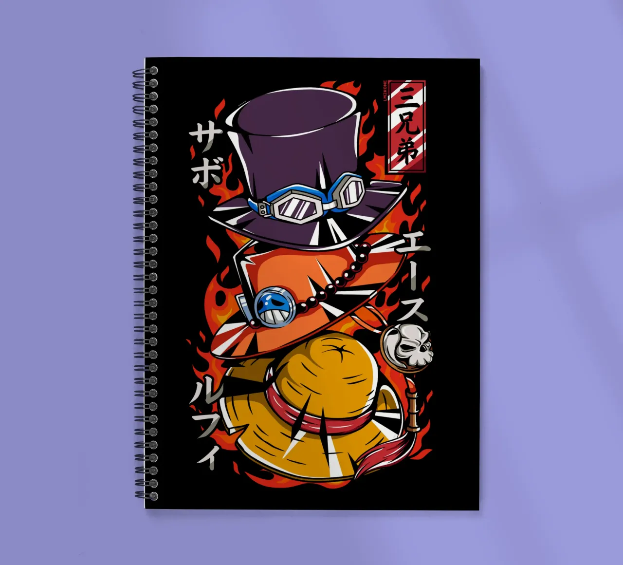 Three Brothers Hats spiral notebook by LM2KONE