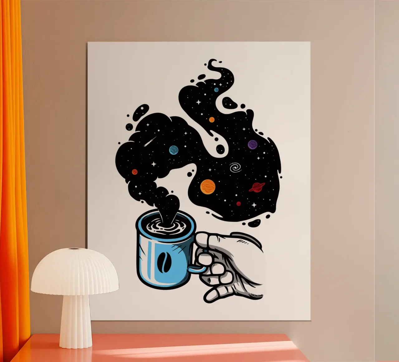 Caffè spaziale poster con telaio in plastica da LM2KONE