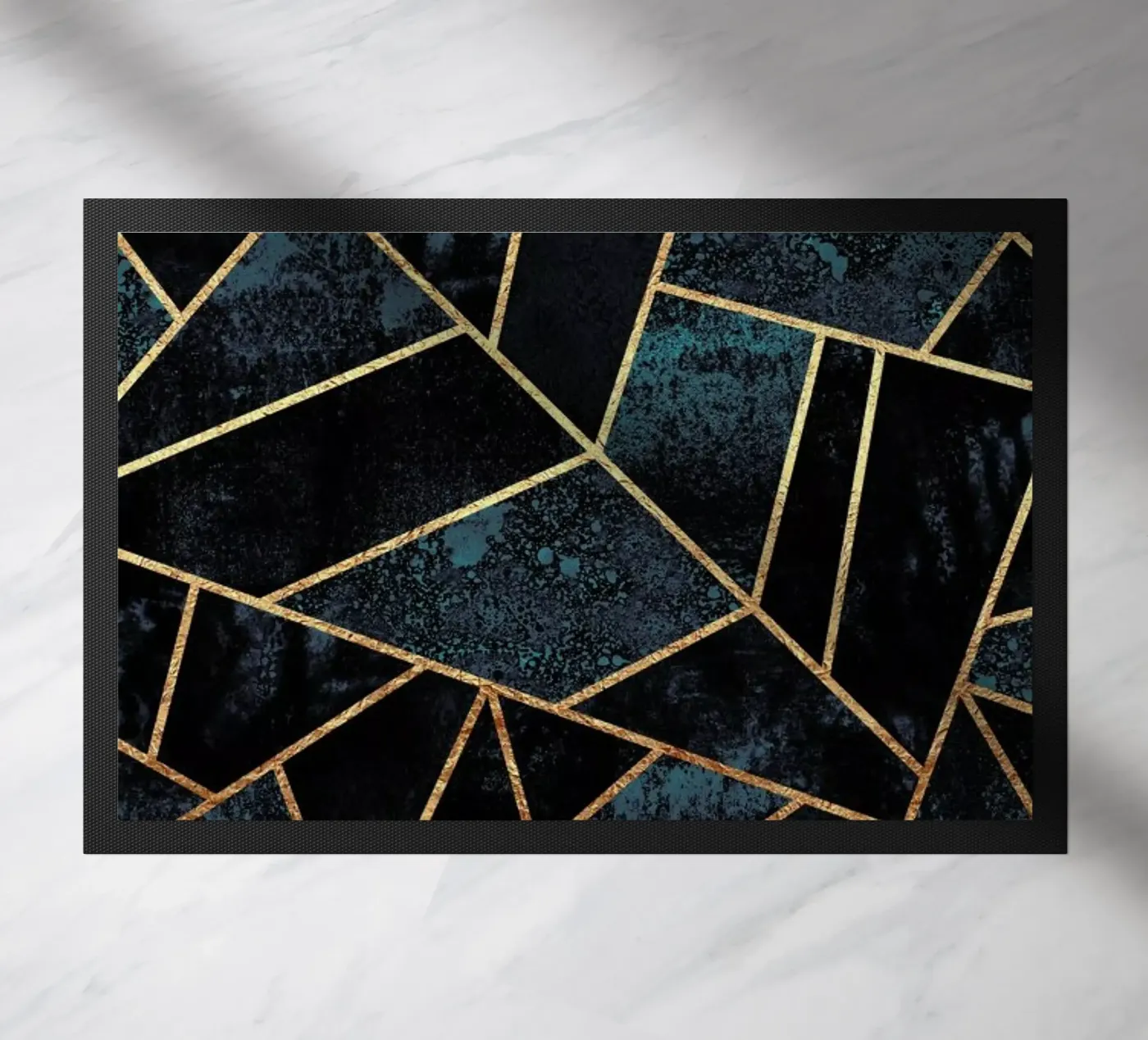 Deep Teal Stone doormat by Elisabeth Fredriksson