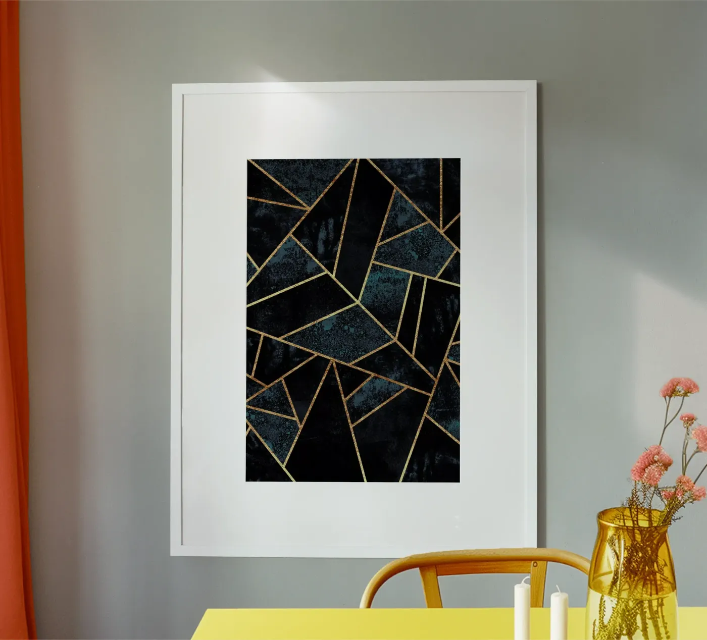 Deep Teal Stone poster by Elisabeth Fredriksson