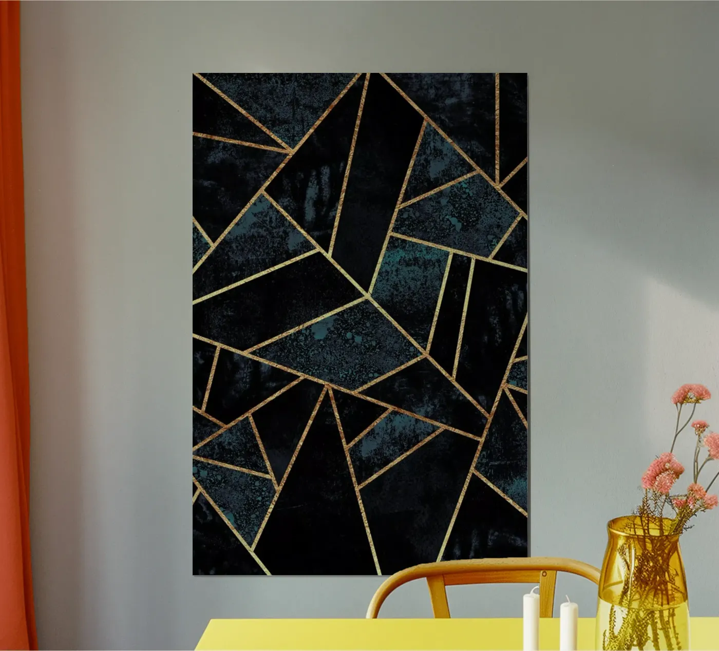 Deep Teal Stone poster by Elisabeth Fredriksson