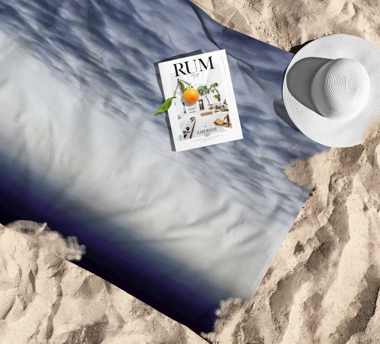 Drama Above the Fjord beach towel by Nur Mut