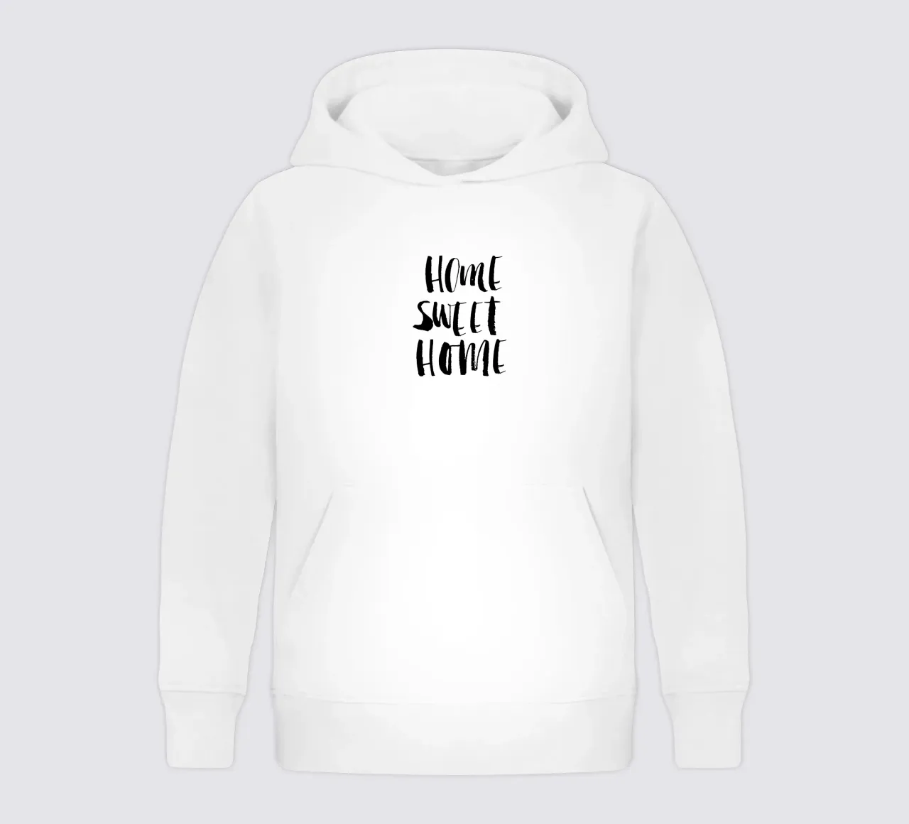 Home Sweet Home Design tipografico in bianco e nero felpa bambino con cappuccio da THE MOTIVATED TYPE