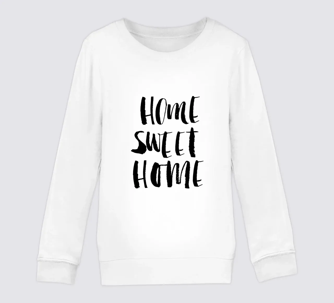 Home Sweet Home Design tipografico in bianco e nero felpa bambino da THE MOTIVATED TYPE