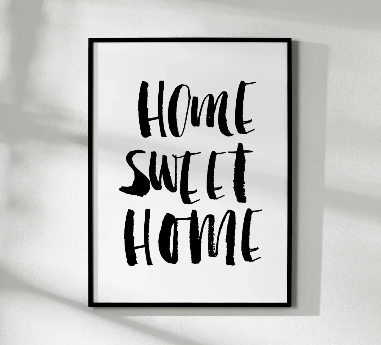 Home Sweet Home Design tipografico in bianco e nero carta hahnemühle da THE MOTIVATED TYPE