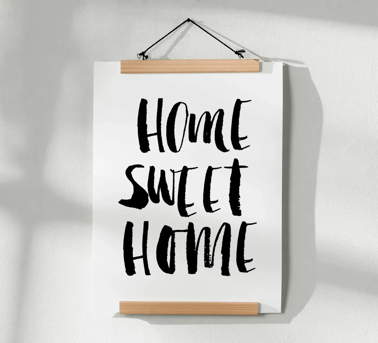 Home Sweet Home Design tipografico in bianco e nero carta hahnemühle da THE MOTIVATED TYPE
