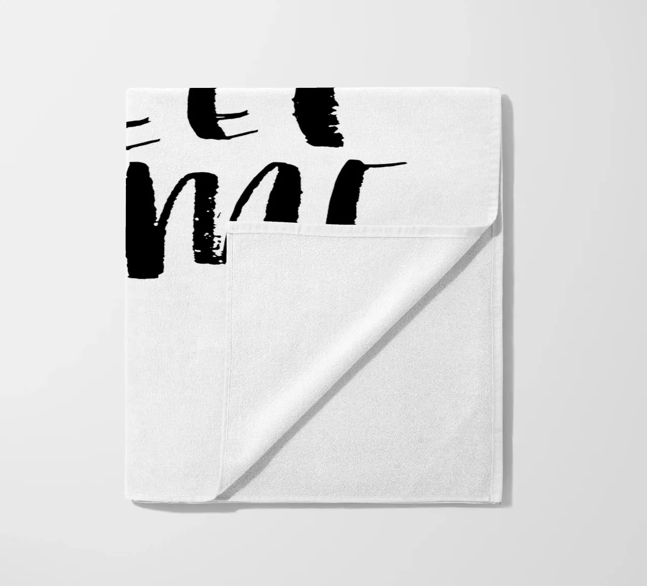 Home Sweet Home Design tipografico in bianco e nero telo mare da THE MOTIVATED TYPE