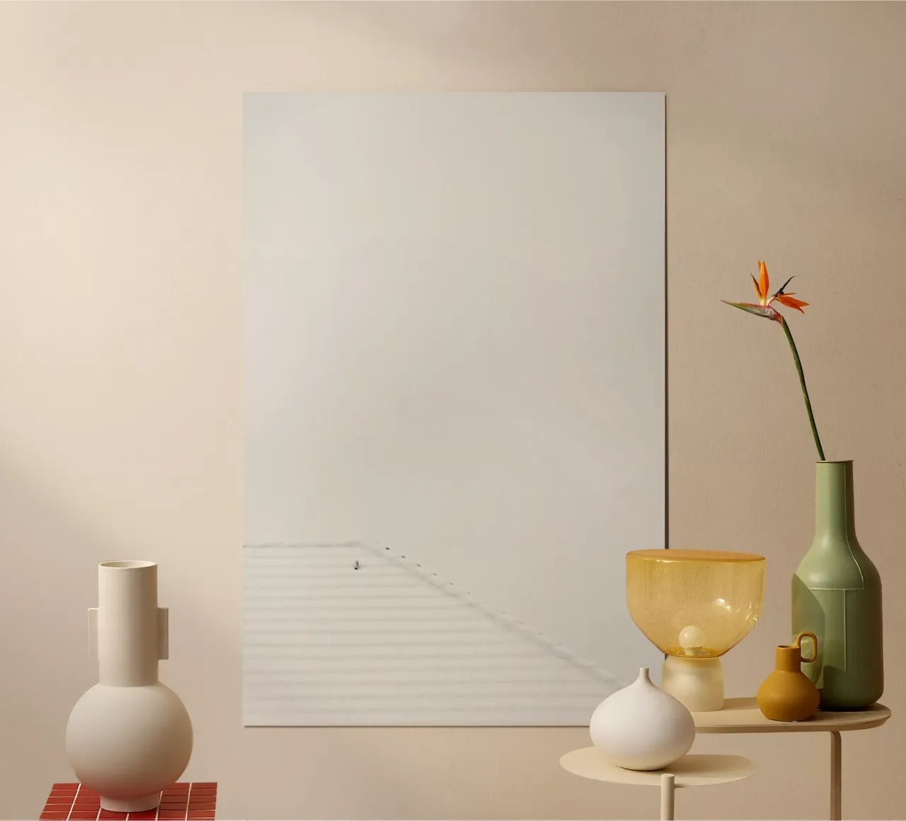 Endlich wieder Schnee poster con telaio in plastica da Nur Mut
