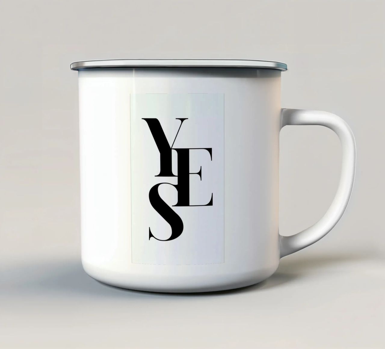 Yes 2 tazza in smalto da Froilein Juno