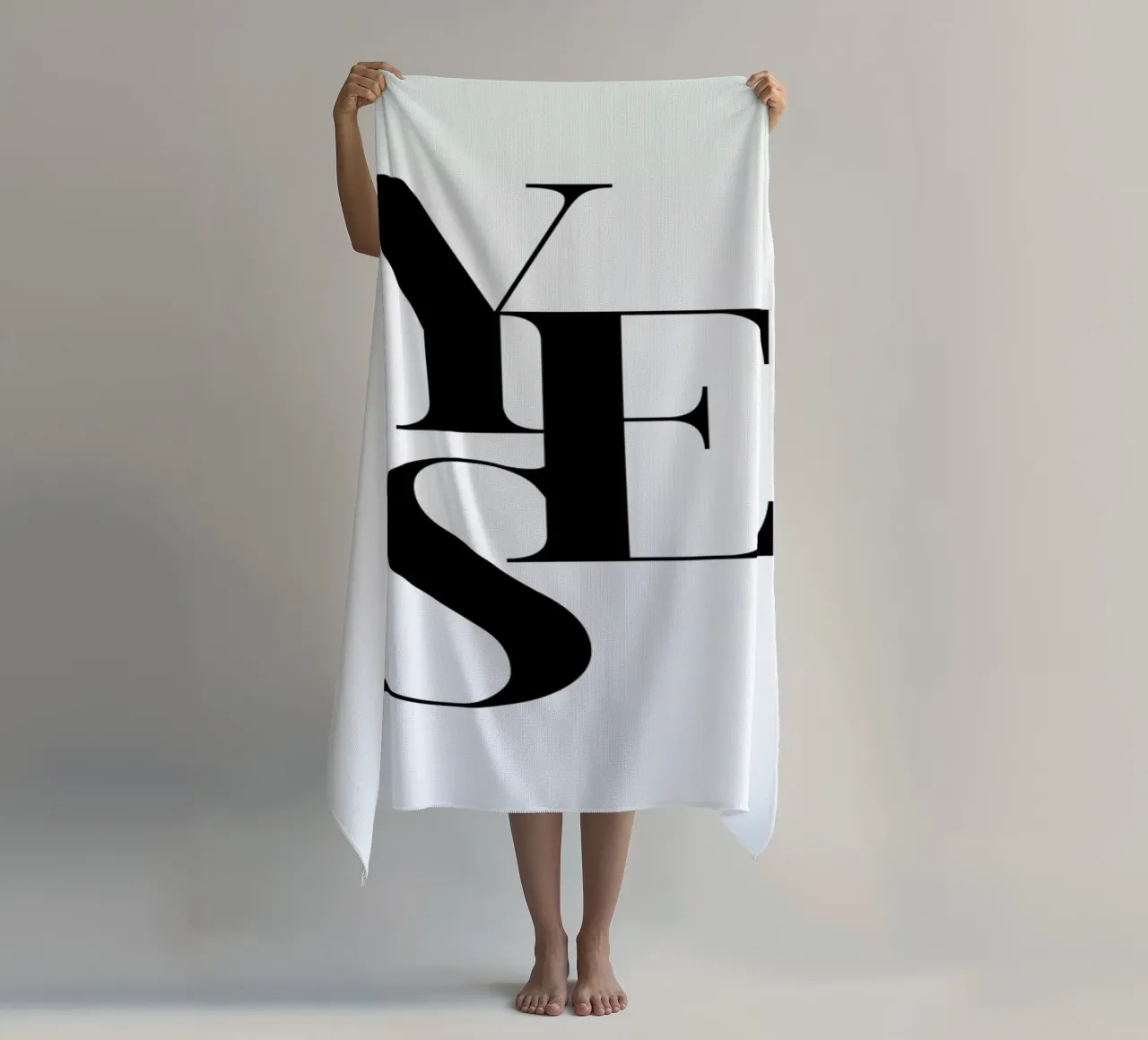 Yes 2 beach towel by Froilein Juno