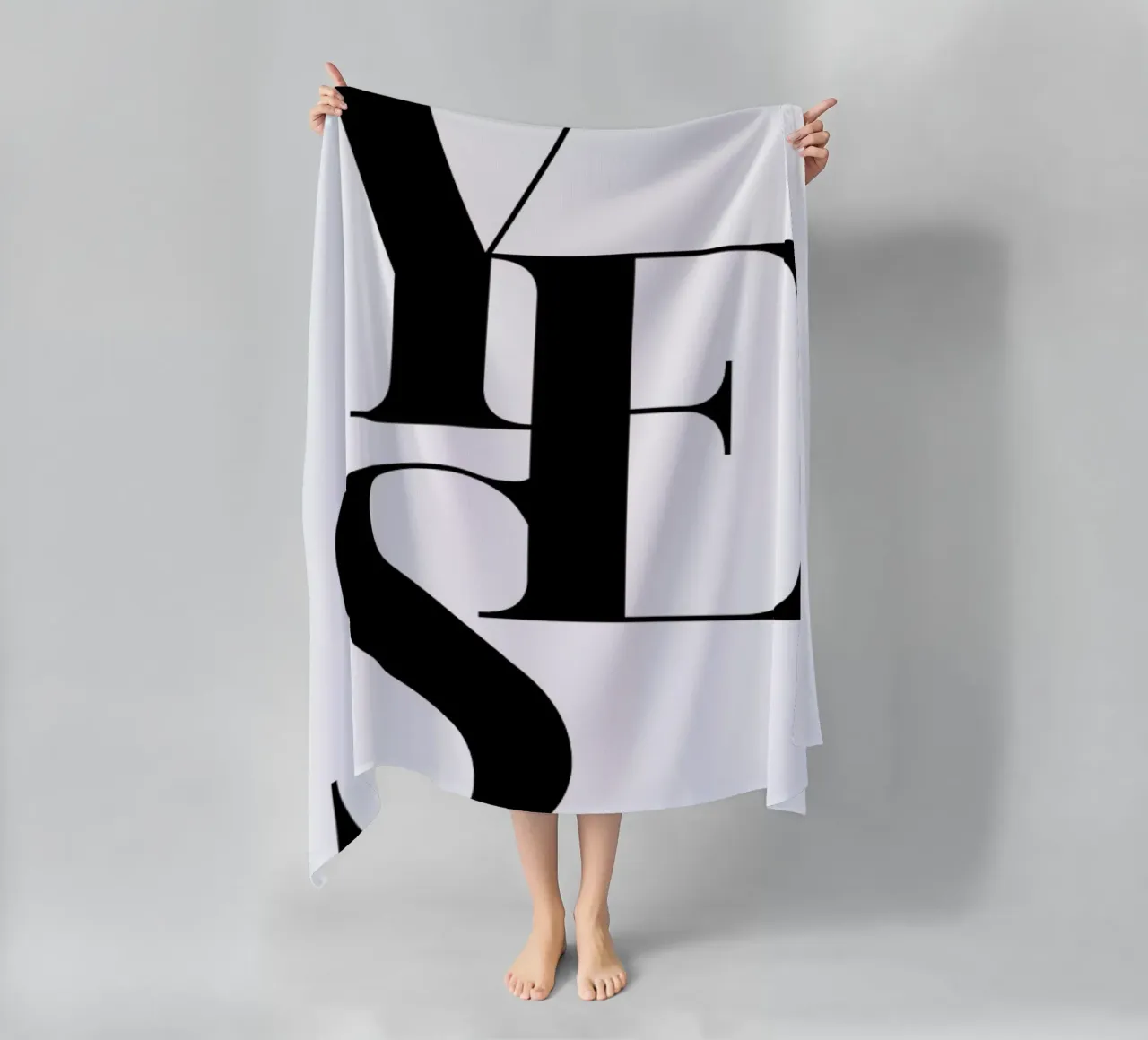 Yes 2 beach towel by Froilein Juno