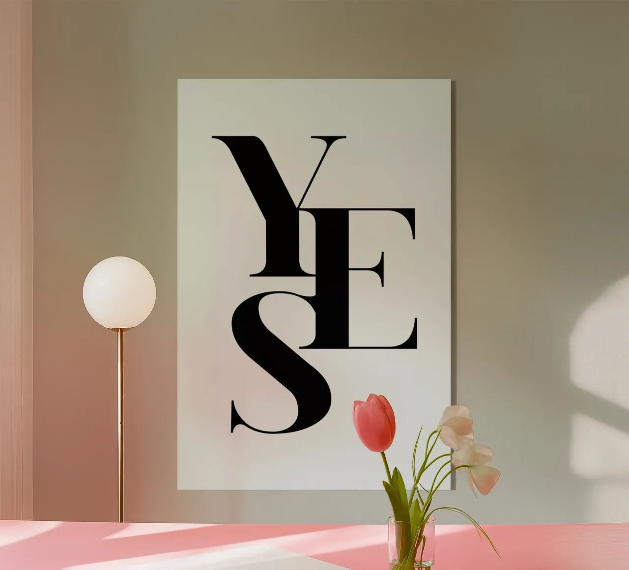 Yes 2 acrylic glass by Froilein Juno