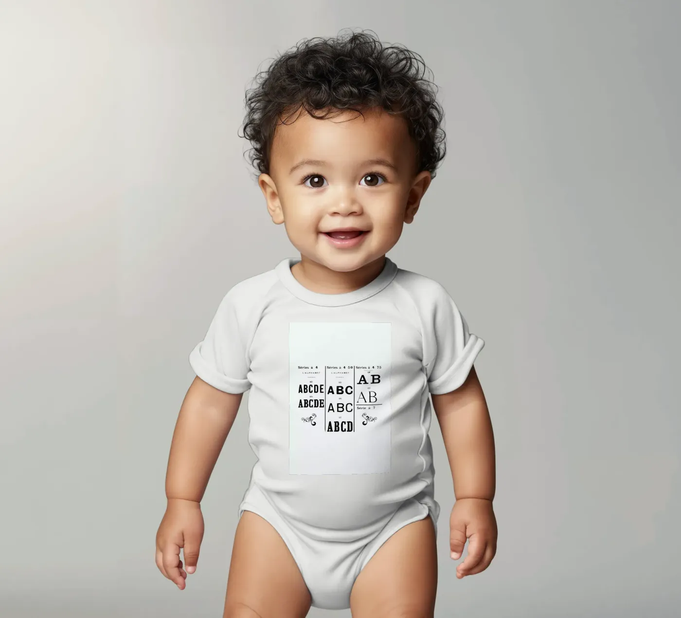ABCD short-sleeve baby romper by Mr Cup