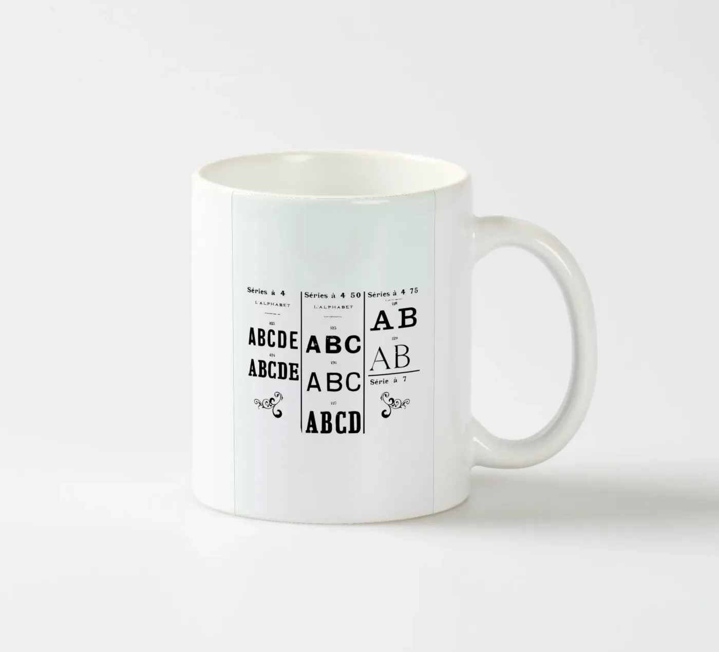 ABCD ceramic mug by Mr Cup