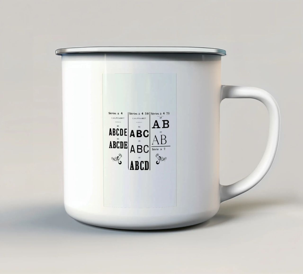ABCD tazza in smalto da Mr Cup