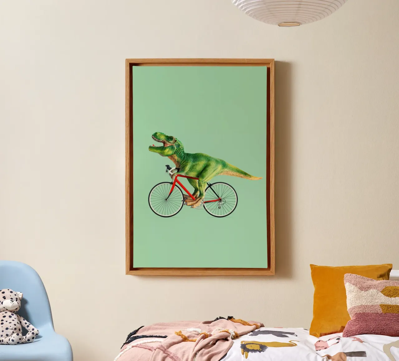 Dino Bike tela con Cornice a cassetta da Jonas Loose