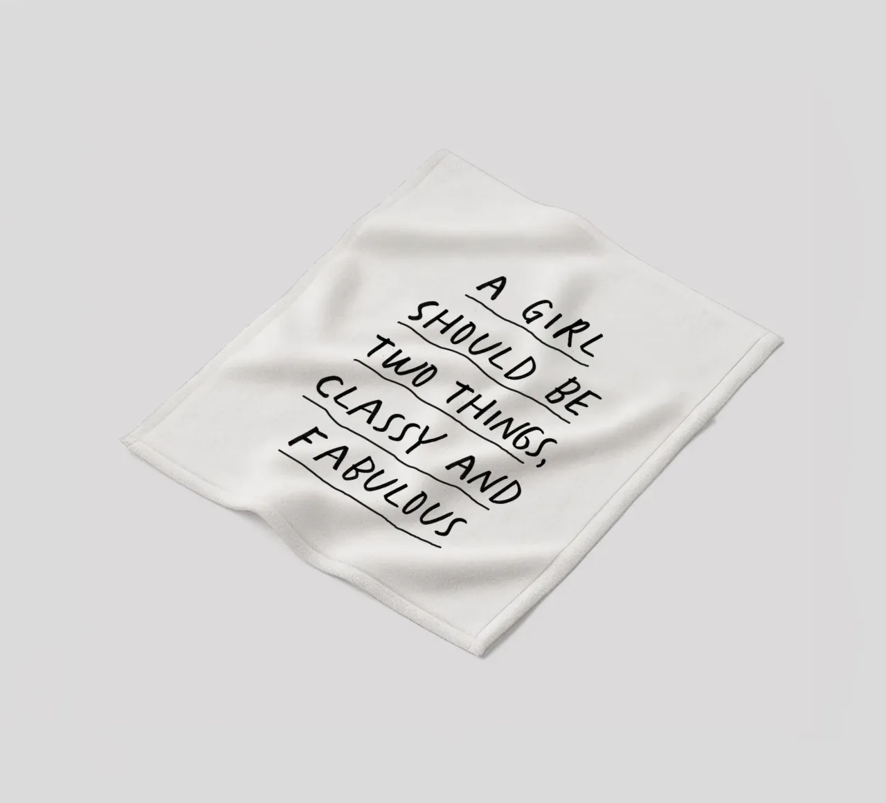Una ragazza dovrebbe essere due cose: di classe e favolosa. coperta in pile da THE MOTIVATED TYPE