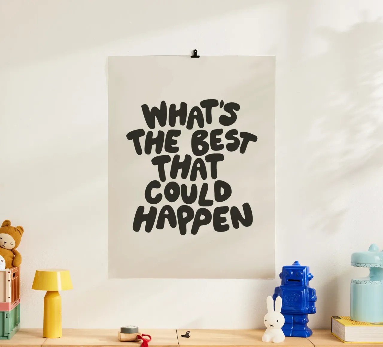 Whats The Best That Could Happen Typography in Monochrome hahnemühle by THE MOTIVATED TYPE