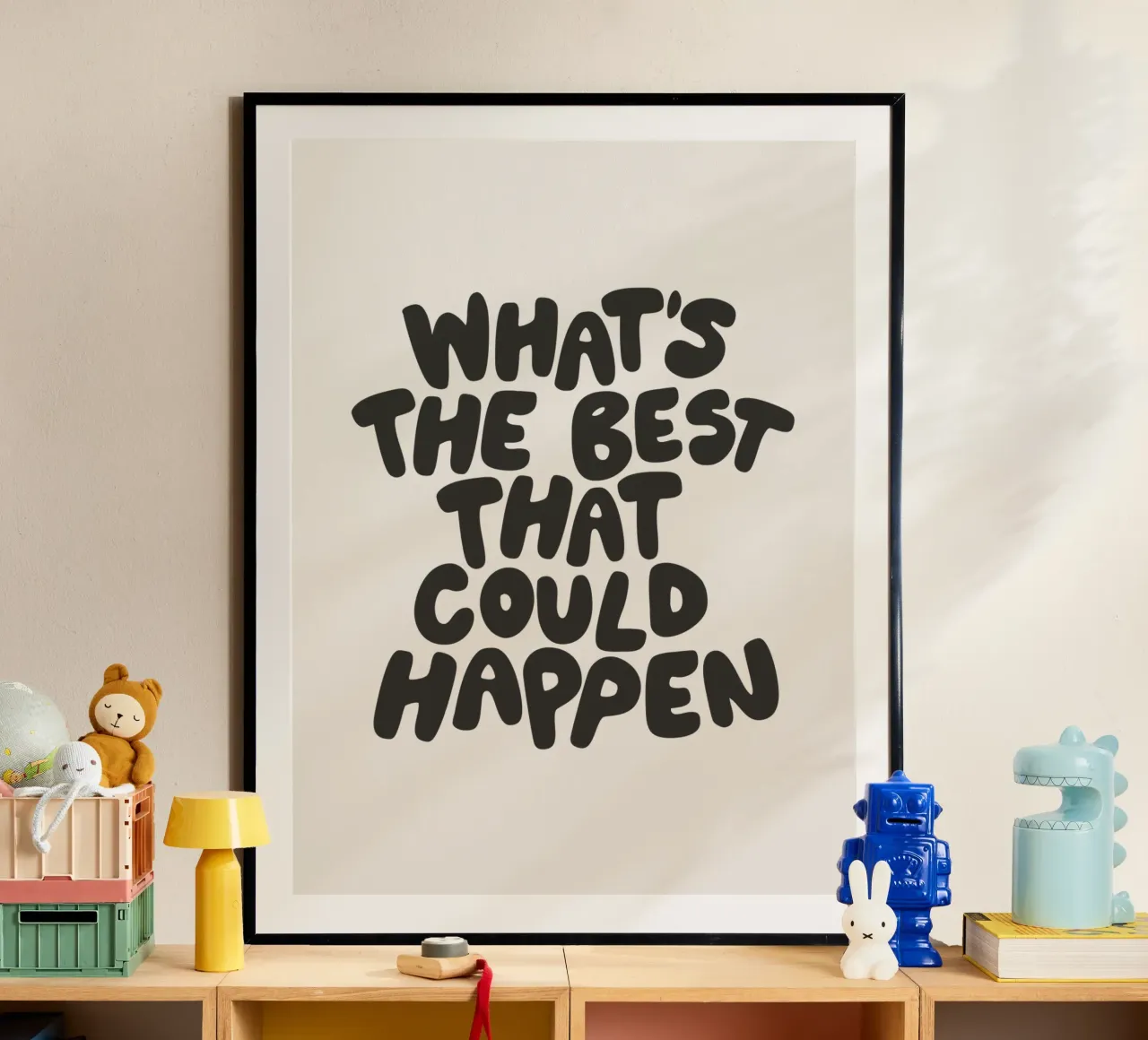 Whats The Best That Could Happen Typography in Monochrome hahnemühle by THE MOTIVATED TYPE
