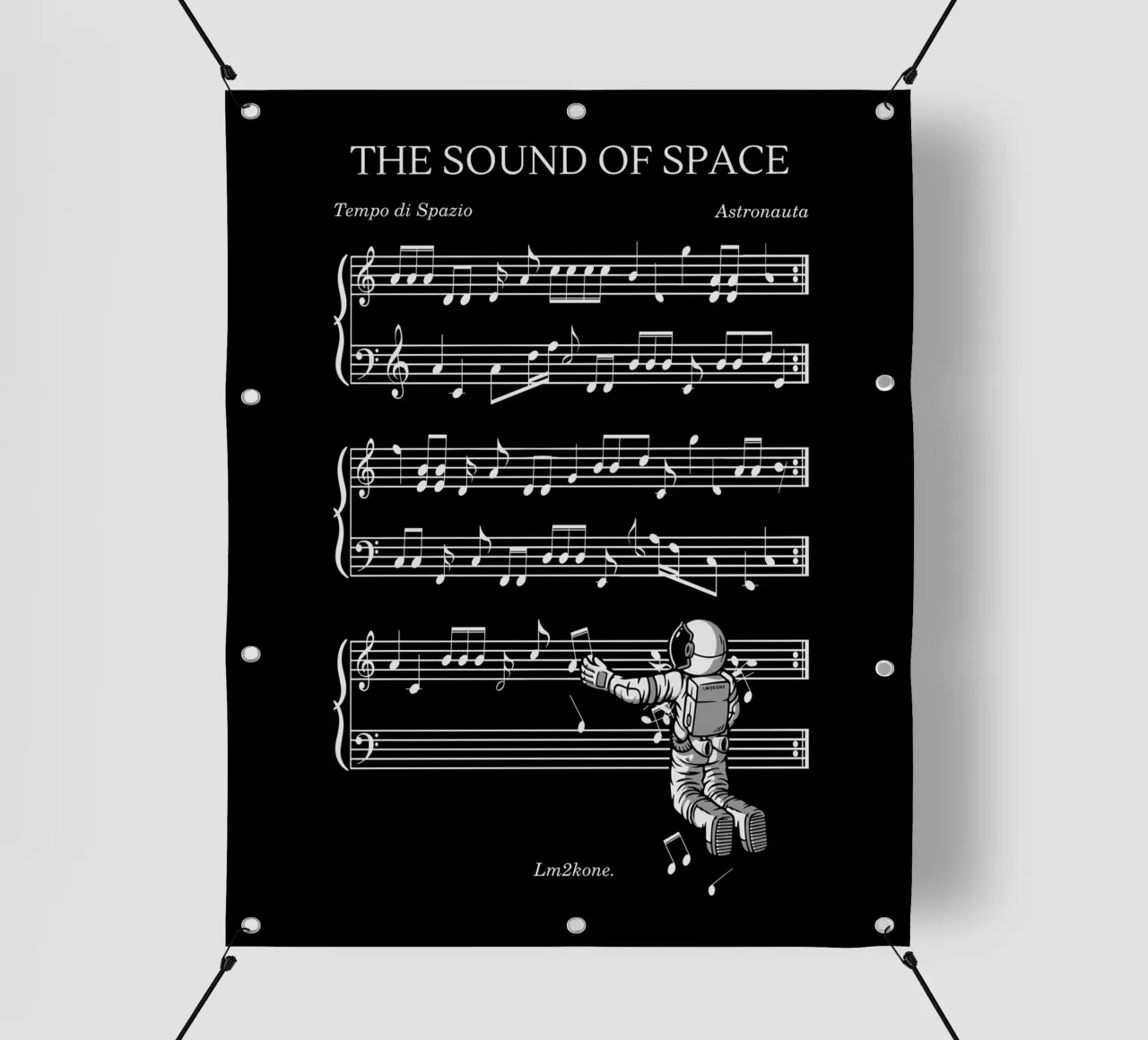 Il suono dello spazio - (Versione nera) telo in pvc da LM2KONE