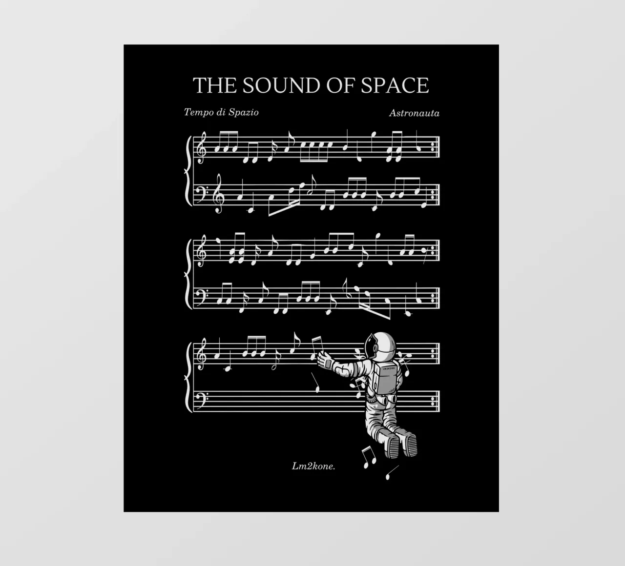 Il suono dello spazio - (Versione nera) telo in pvc da LM2KONE