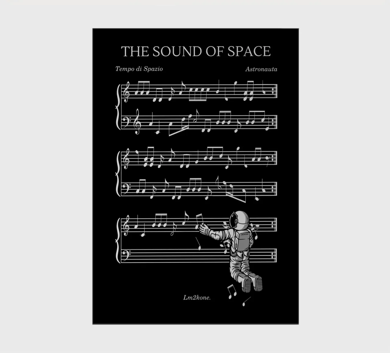 The Sound of Space - (Black Version) notebook by LM2KONE