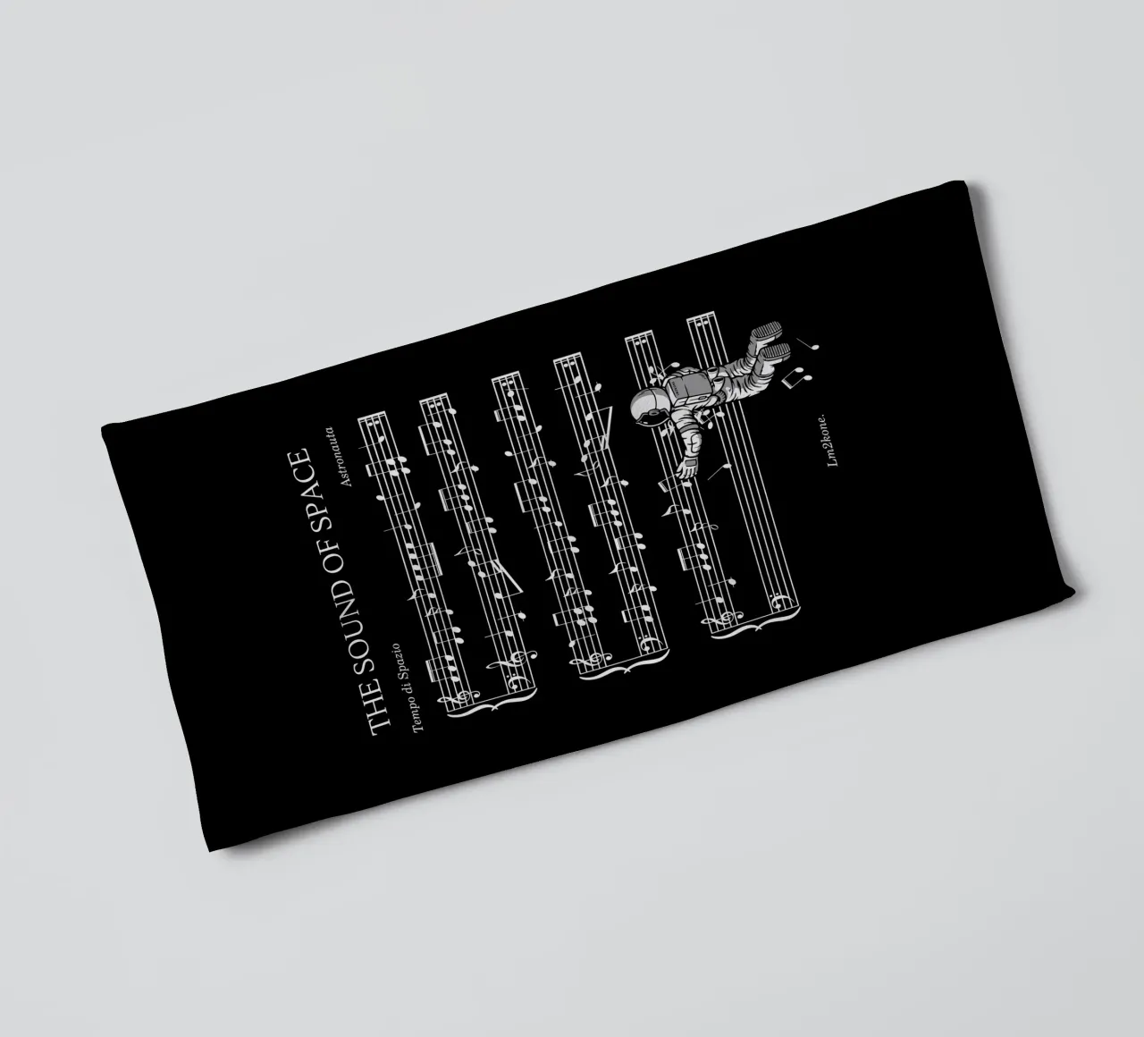 The Sound of Space - (Black Version) towel by LM2KONE
