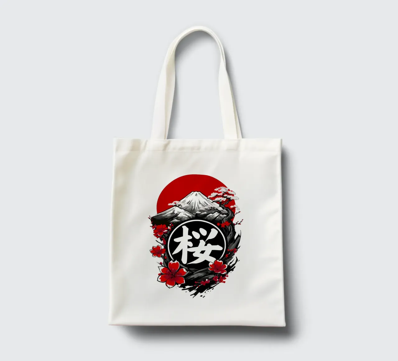 Fiori di ciliegio del Monte Fuji borsa in juta da LM2KONE