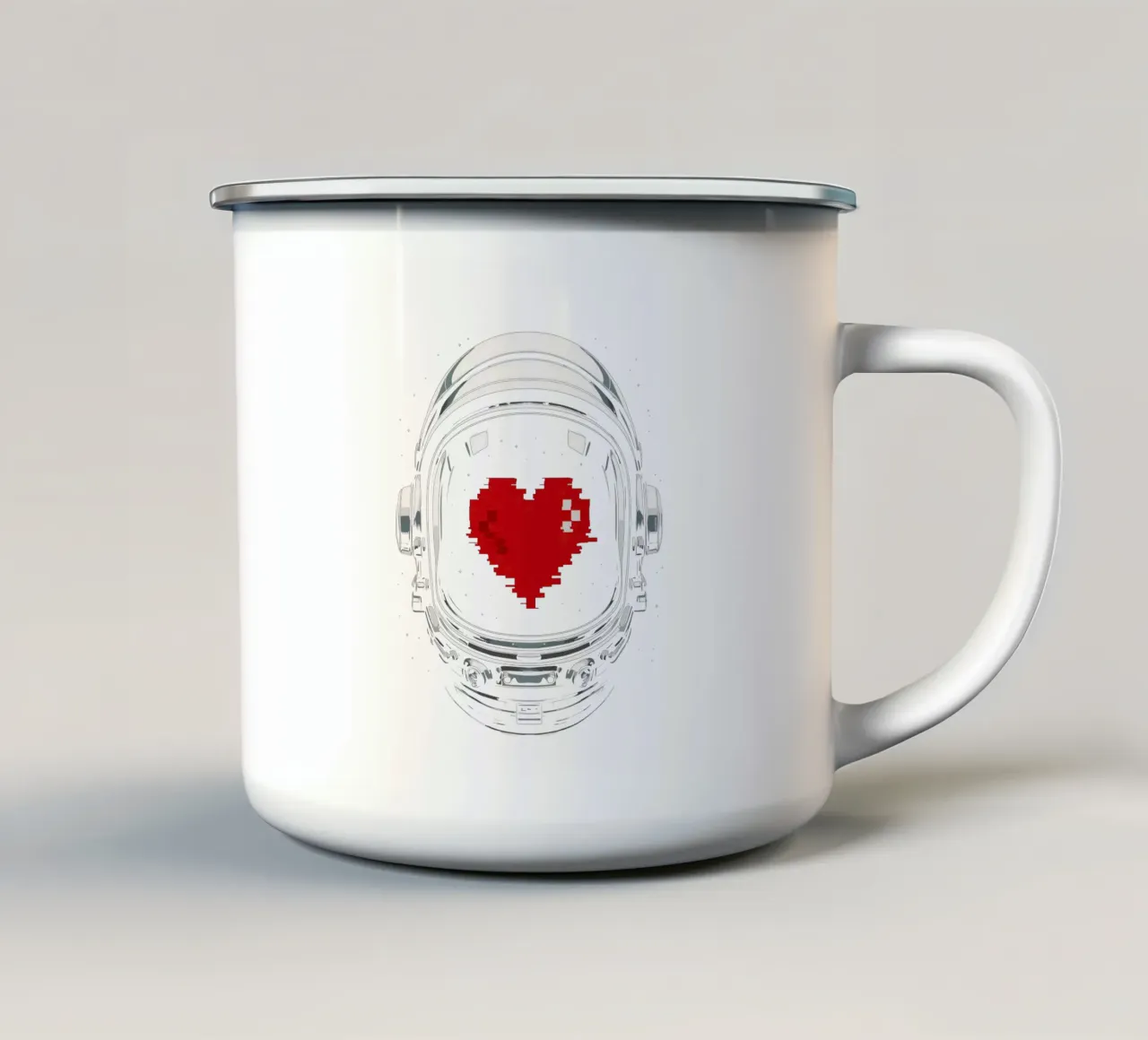 L'amore degli astronauti per lo spazio tazza in smalto da LM2KONE