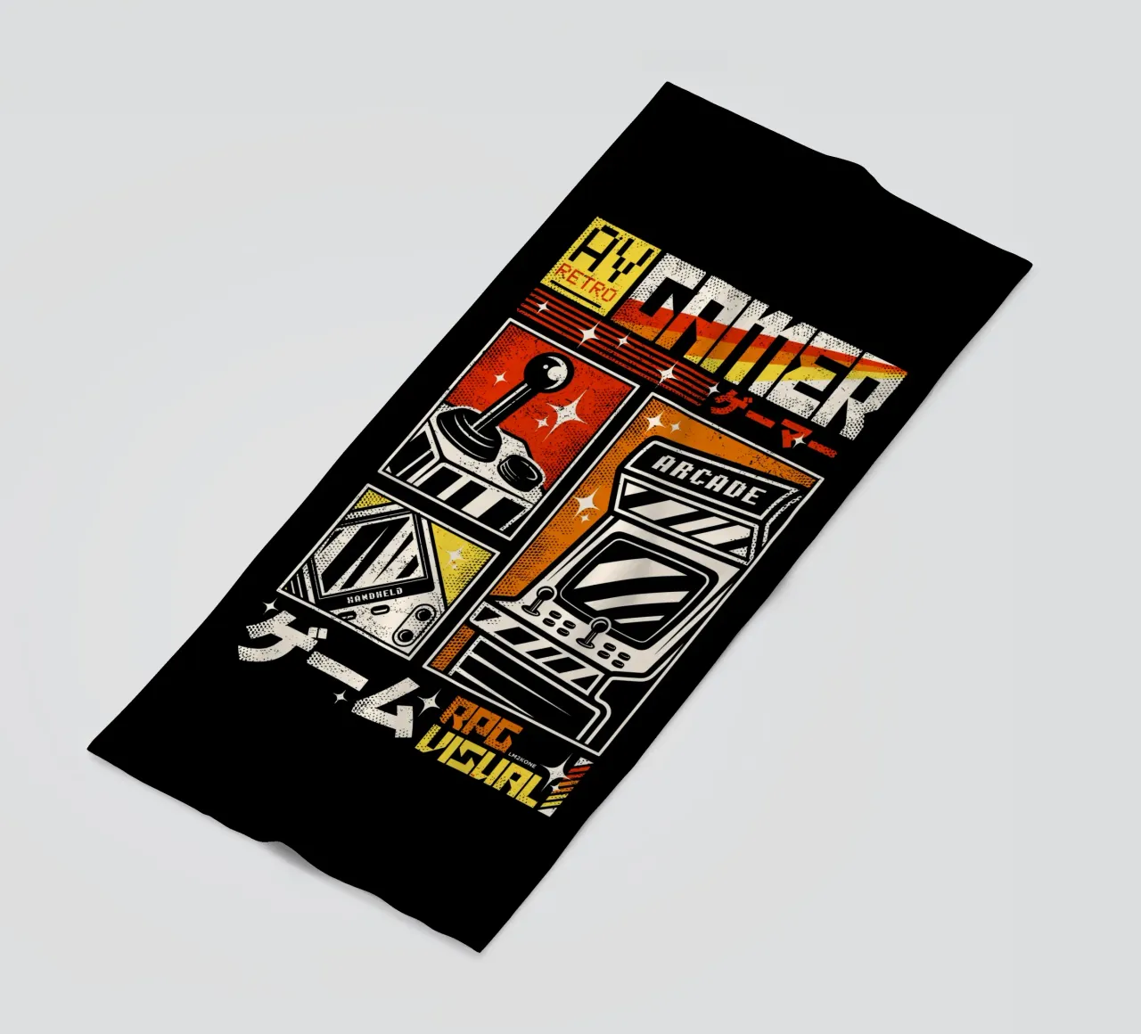 AV Retro Gamer Vintage beach towel by LM2KONE