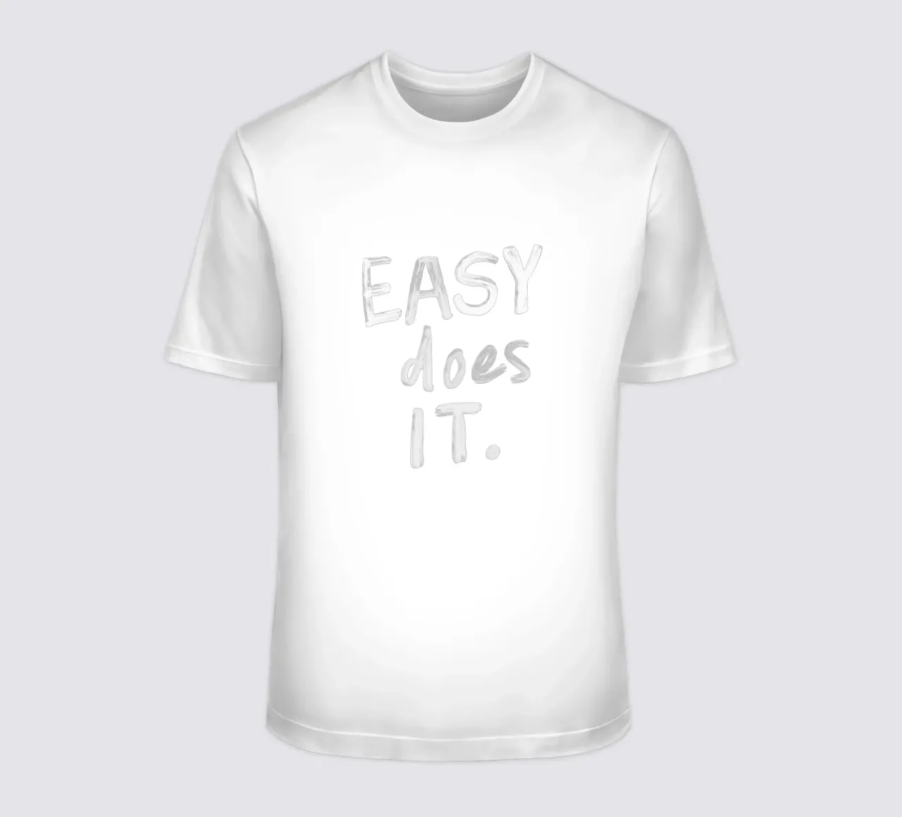 Easy Does It Typography Print in Black and White t-shirt by THE MOTIVATED TYPE