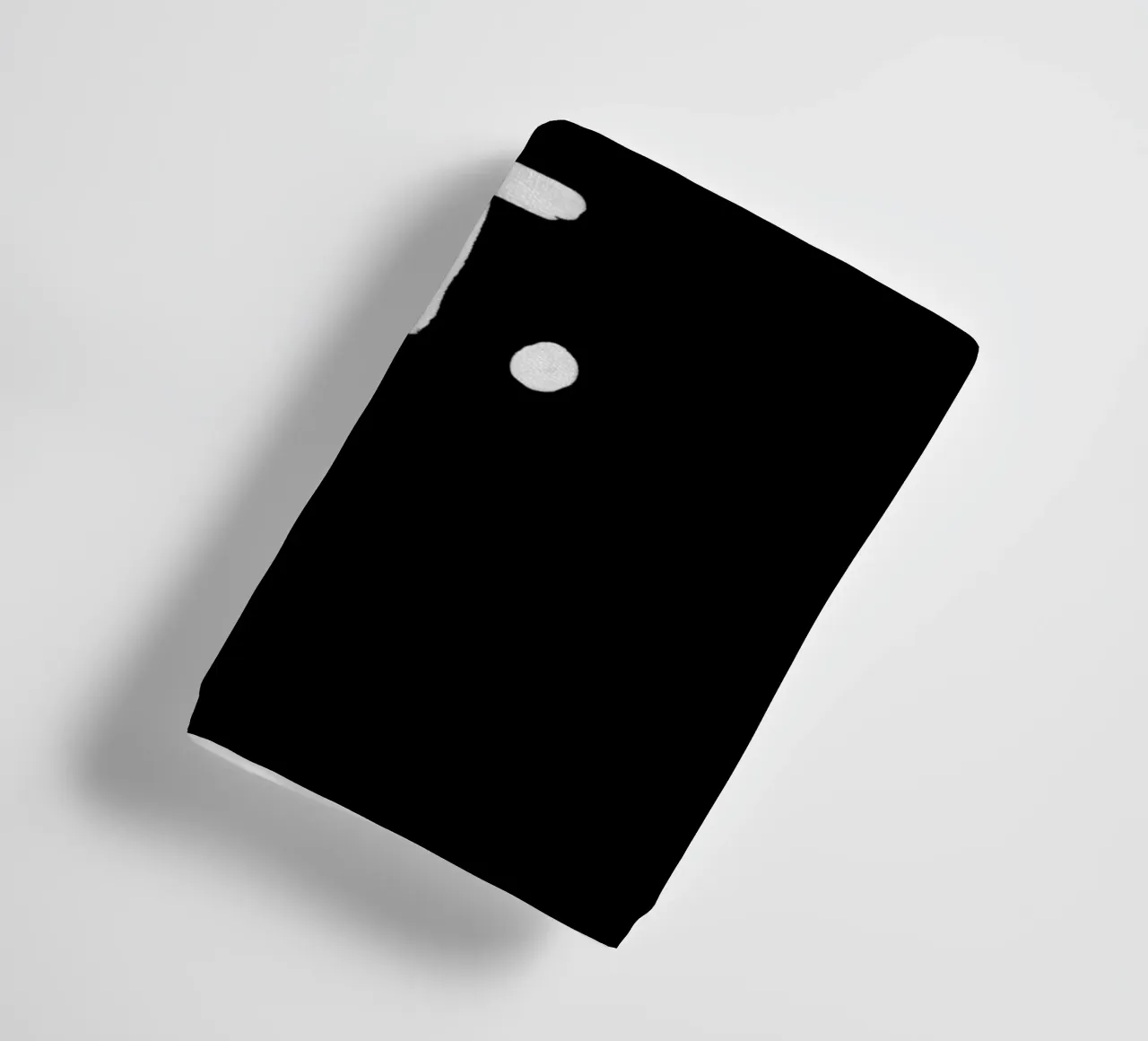 Easy Does It Typografie Druck in Schwarz und Weiß Handtuch von THE MOTIVATED TYPE