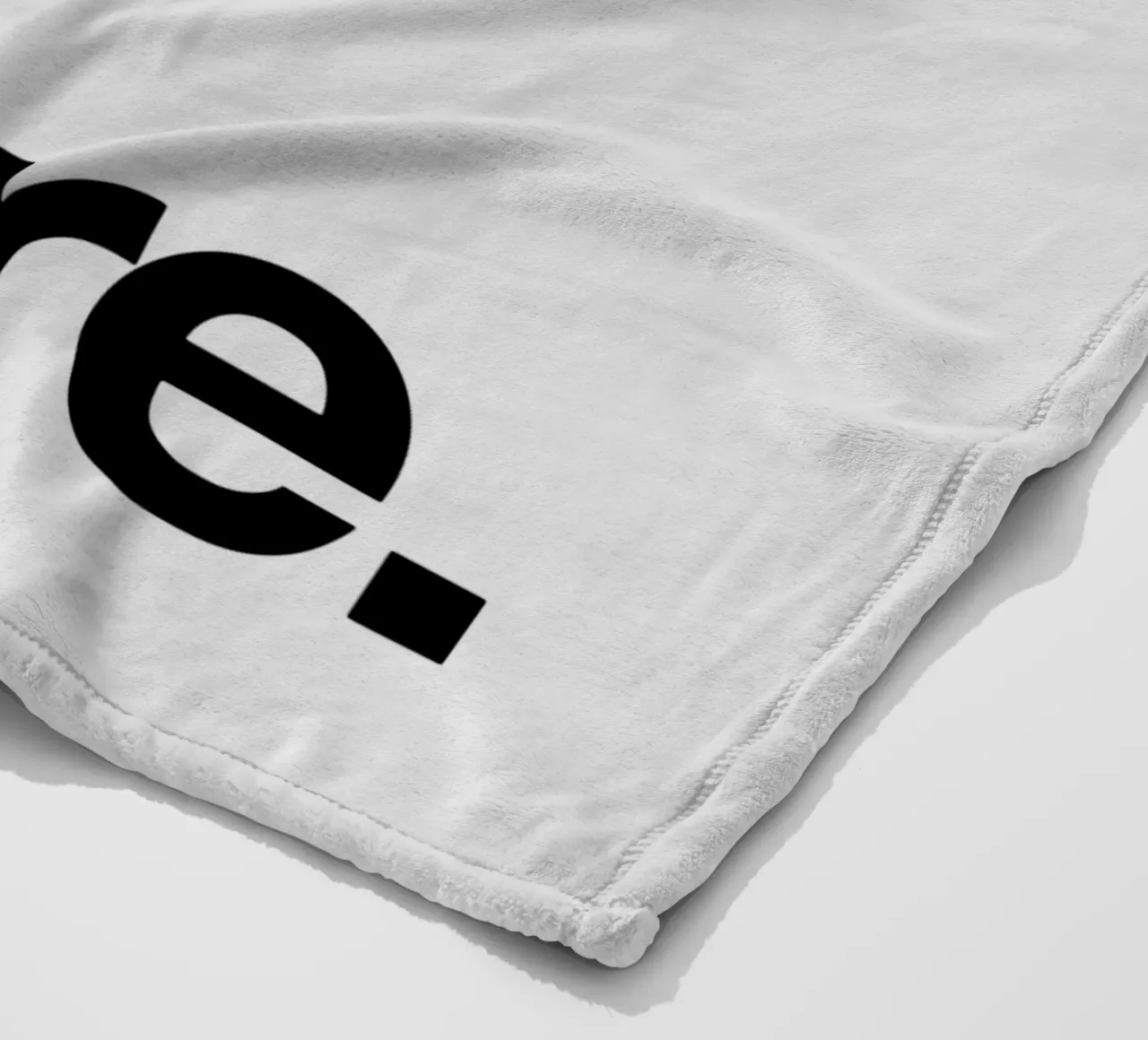 Think Less Do More Typography Print in Black and White fleece blanket by THE MOTIVATED TYPE