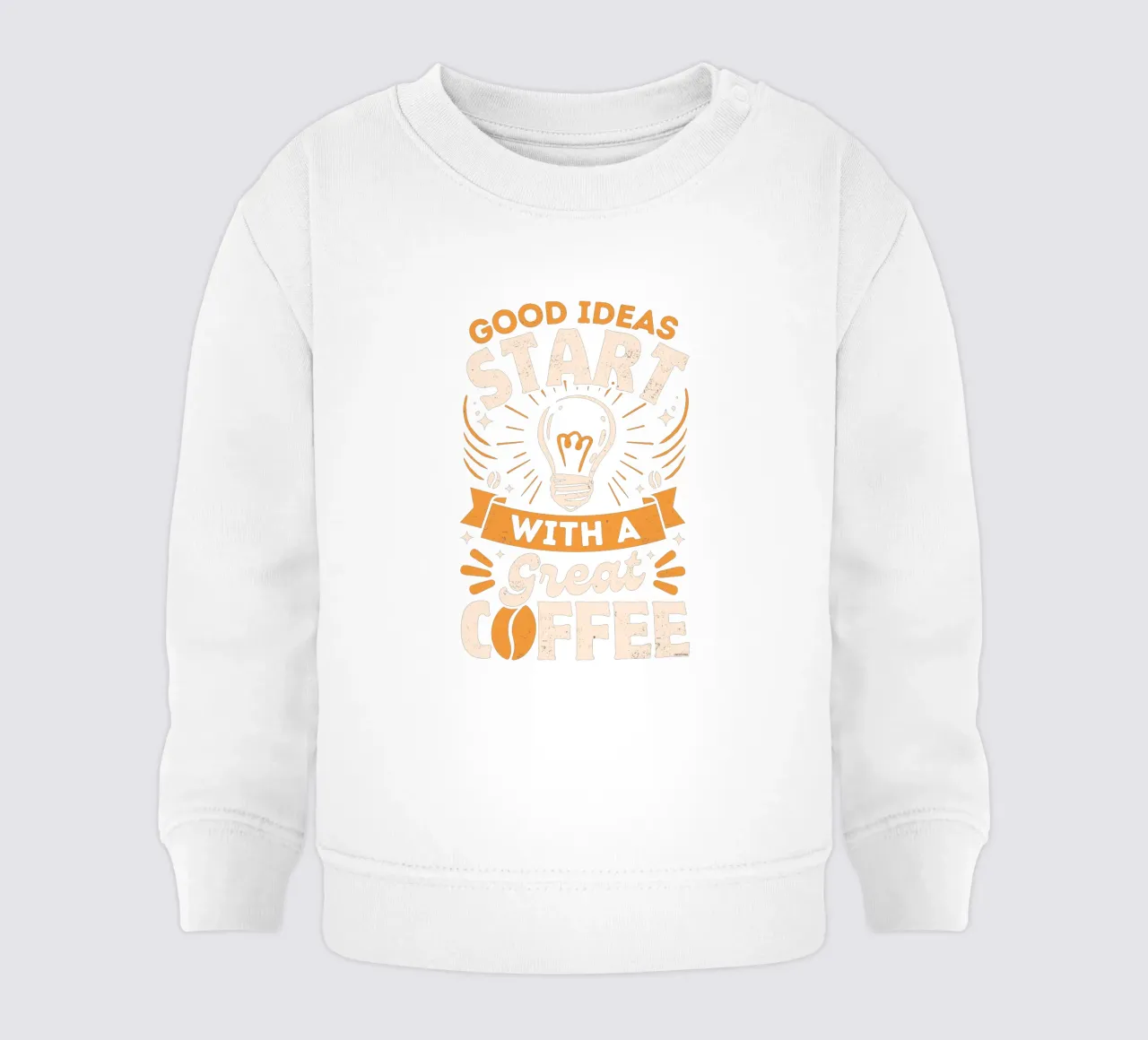 Las buenas ideas empiezan con un café sudadera de bebé de LM2KONE