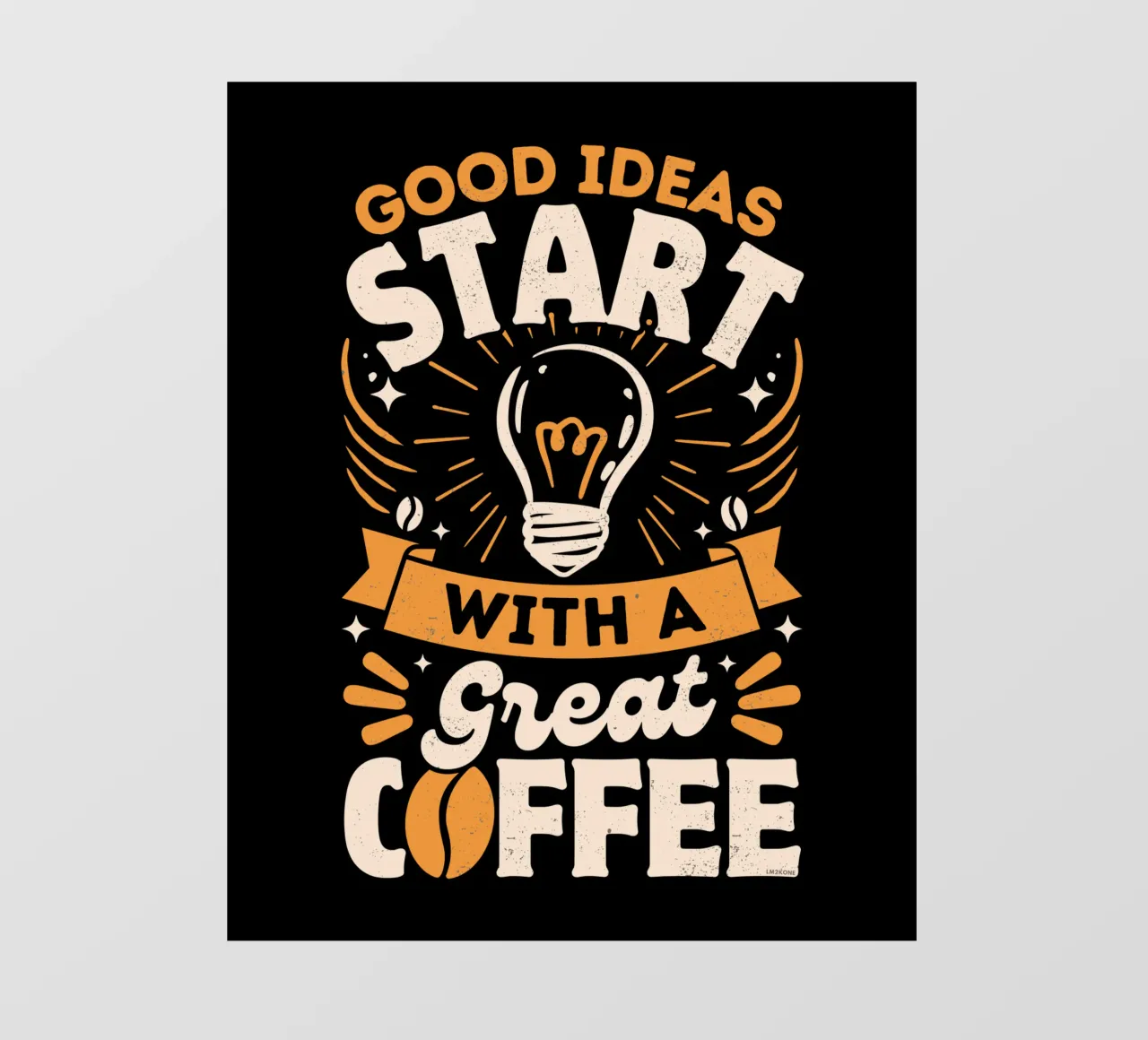Le buone idee iniziano con un caffè telo in pvc da LM2KONE