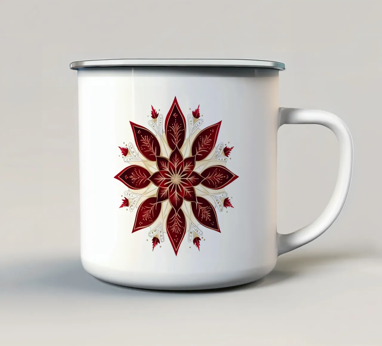 Mandala di Natale tazza in smalto da Spiritual Touch