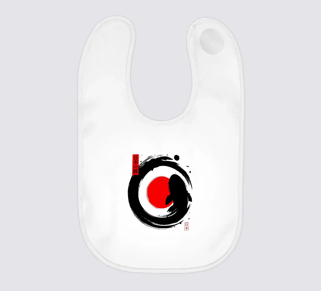 Black Koi Enso giapponese bavaglino da LM2KONE