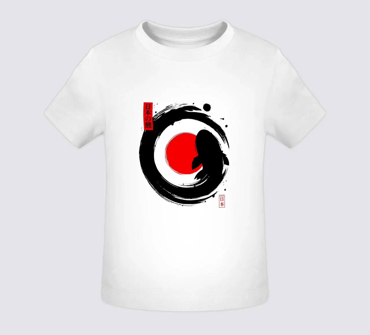 Black Koi Enso giapponese maglietta neonato da LM2KONE