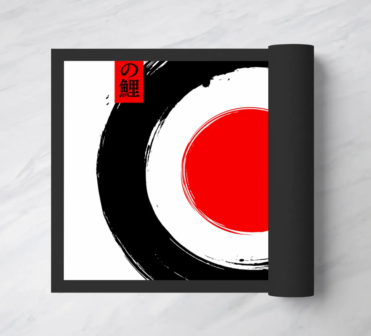 Black Koi Enso giapponese zerbino da LM2KONE