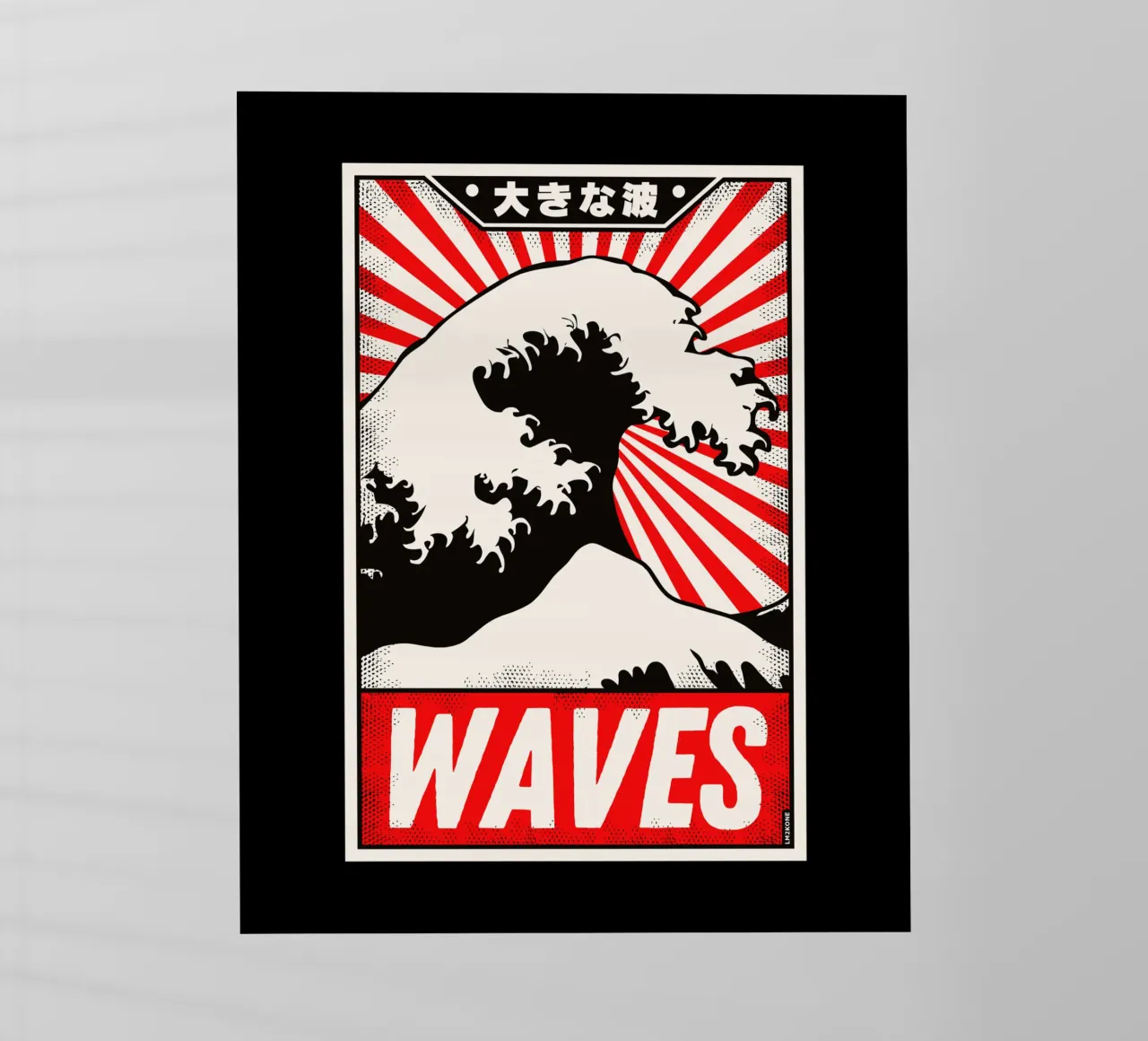 Poster d'epoca Retro Waves pellicola backlit da LM2KONE