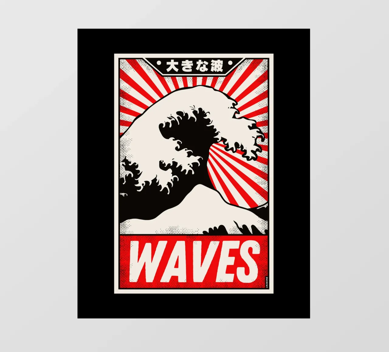 Poster d'epoca Retro Waves pellicola backlit da LM2KONE