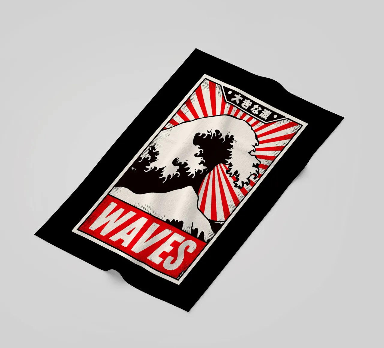 Poster d'epoca Retro Waves telo mare da LM2KONE