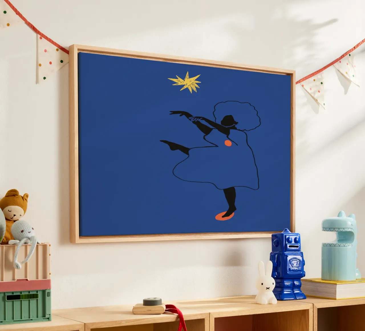 Dans en de geallieerde ster (naar Henri Matisse) canvas met Baklijst van tainah negreiros