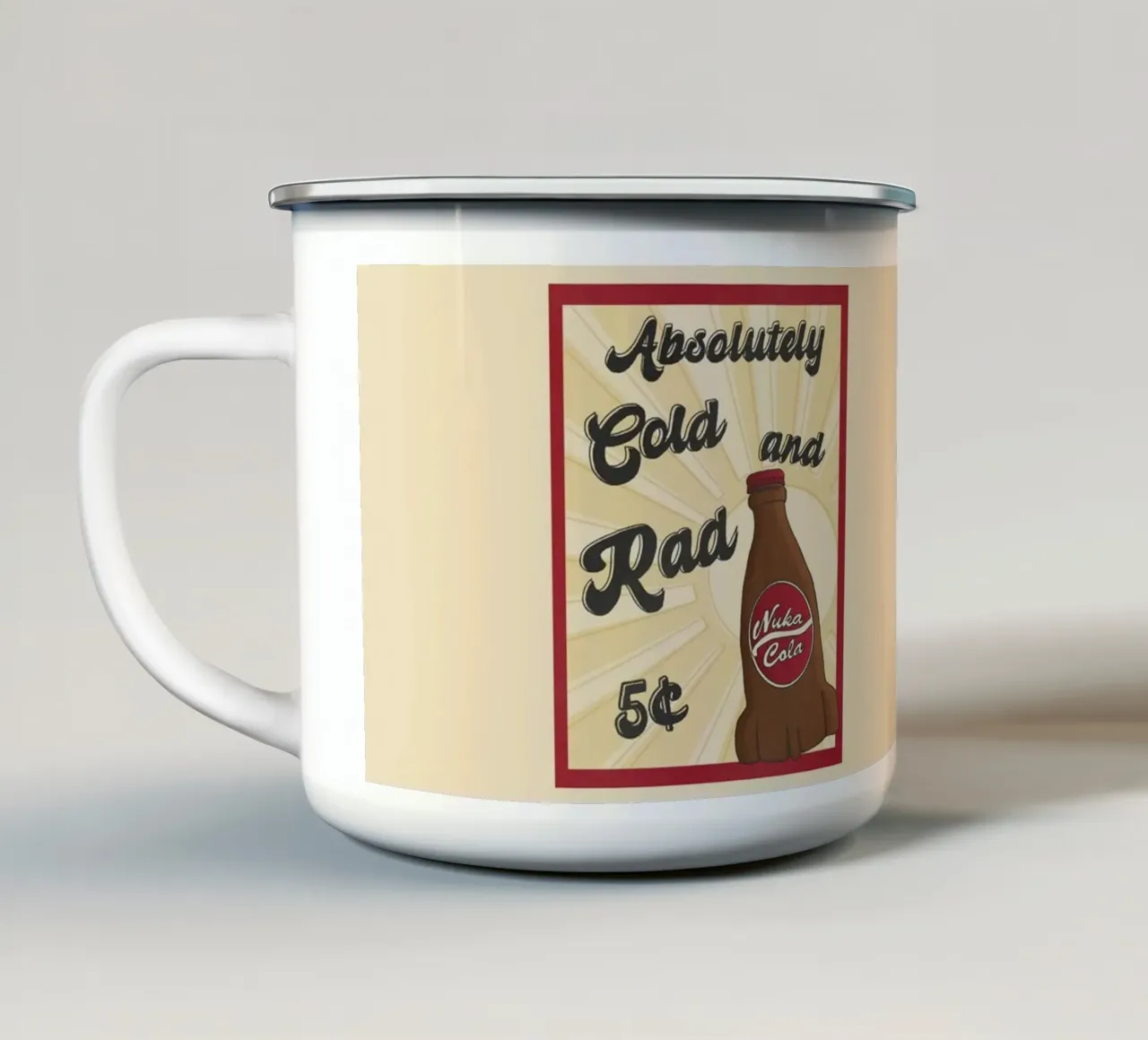 Nuka Cola poster tazza in smalto da Loobs