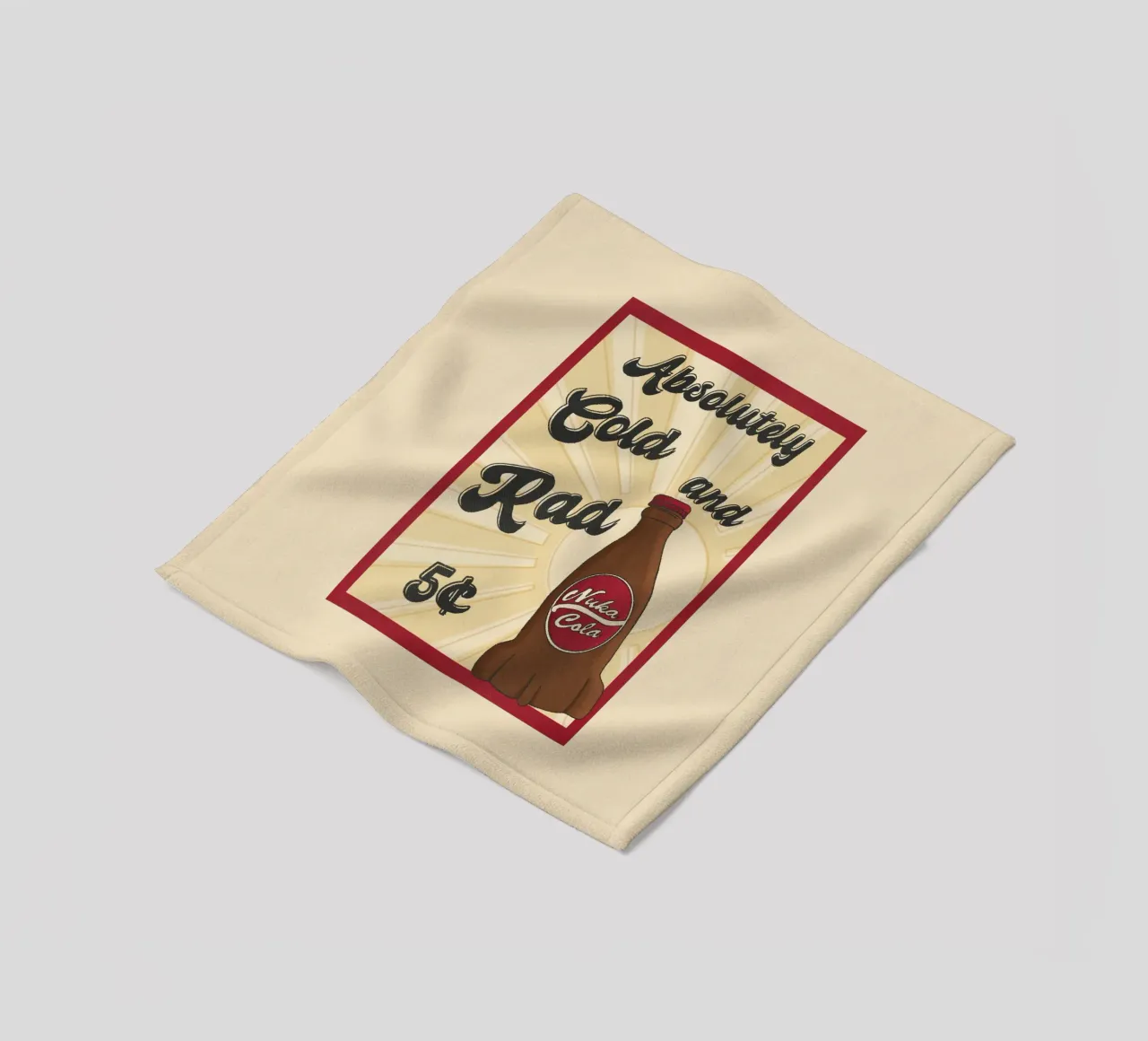 Nuka Cola poster fleece blanket by Loobs