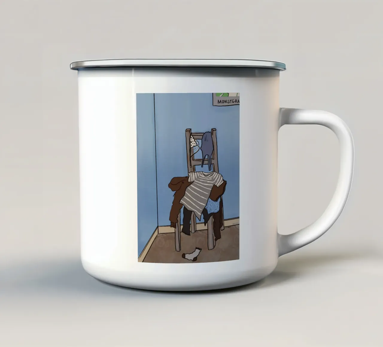 La sedia tazza in smalto da Beeeplan