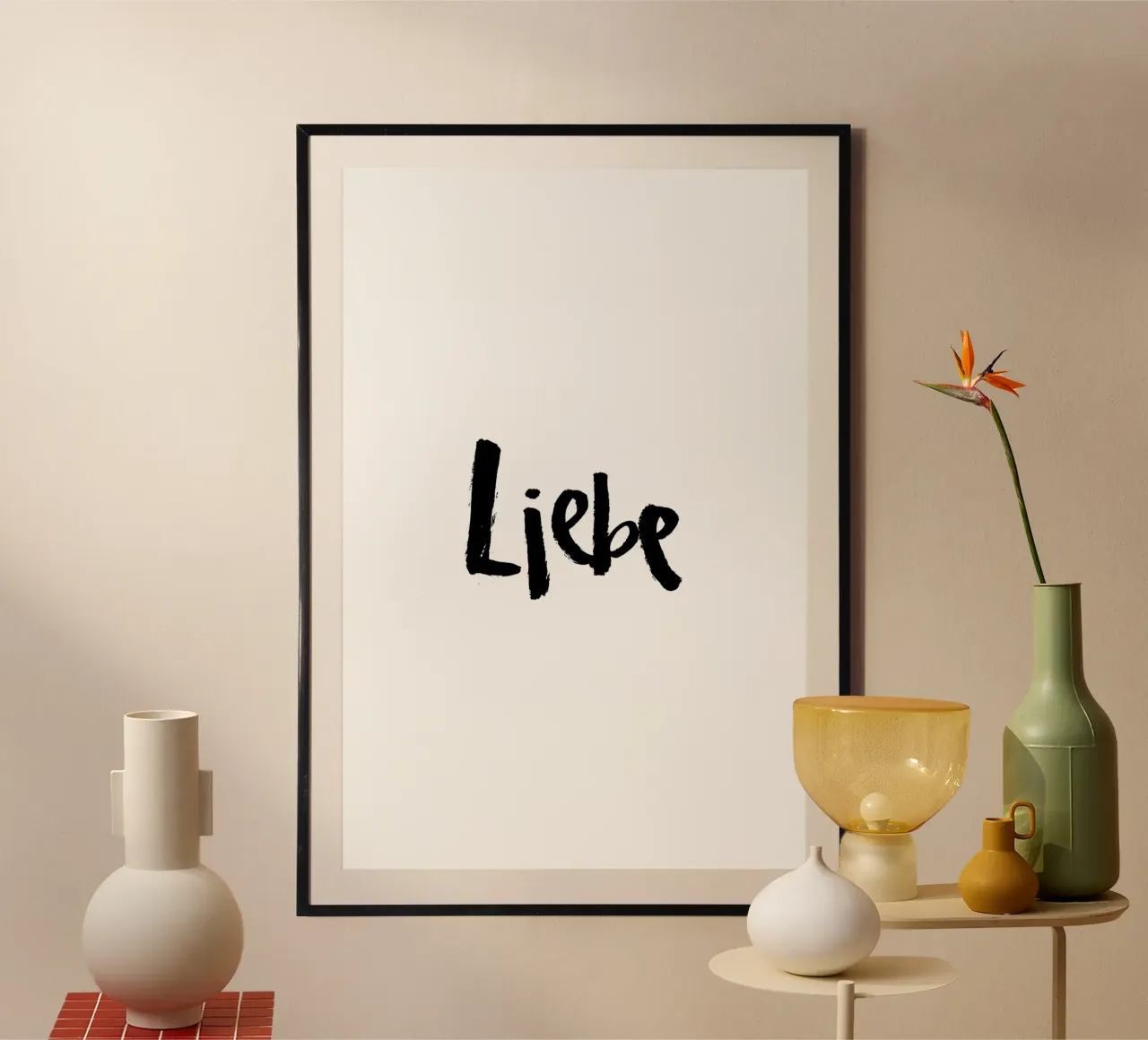 Liebe 2 poster con telaio in plastica da Brushmeetspaper