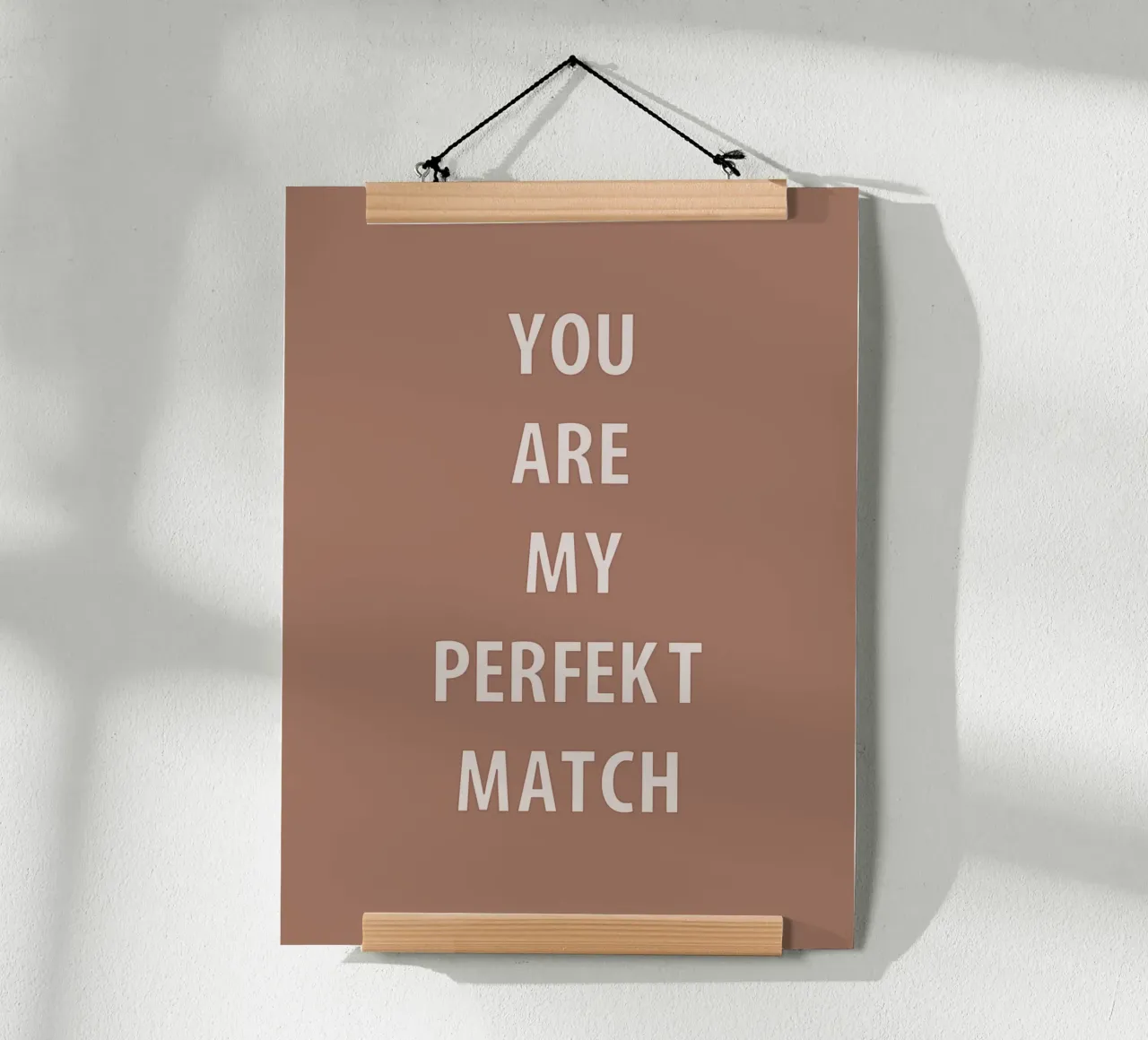 "Sei il mio partner perfetto" Chic poster con telaio in plastica da Carinaprint