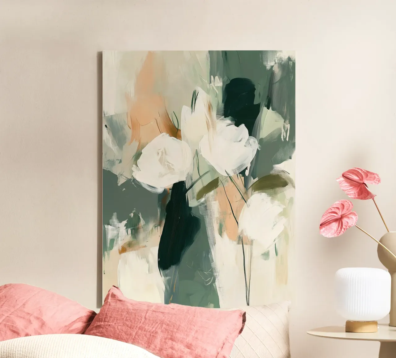 Fantasie floreali tema 2 tela con Cornice a cassetta da LaylaOzHome